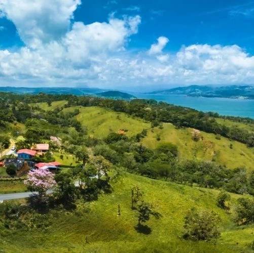 Paysage vallonné de la région de Monteverde au Costa Rica
