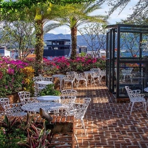 Terrasse de l'hôtel Présidente à San José au Costa Rica