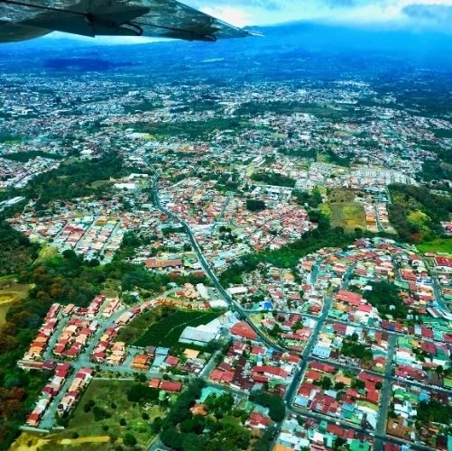 Vue aérienne sur San José au Costa Rica