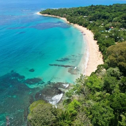 Plages Cocles, Manzanillo, Punta Uva, Playa Chiquita et Puerto Viejo sur la côte caribéenne de Limon au Costa Rica