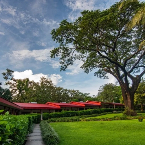 Les jardins de l'hacienda Guachipelin au Costa Rica