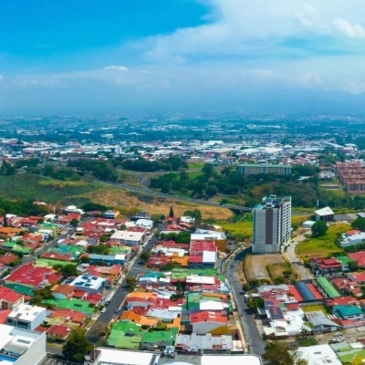 Vue aérienne de la ville de San José au Costa Rica